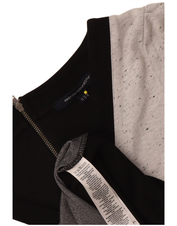 Vestido bainha feminino French Connection UK 12 cinza médio colorblock viscose