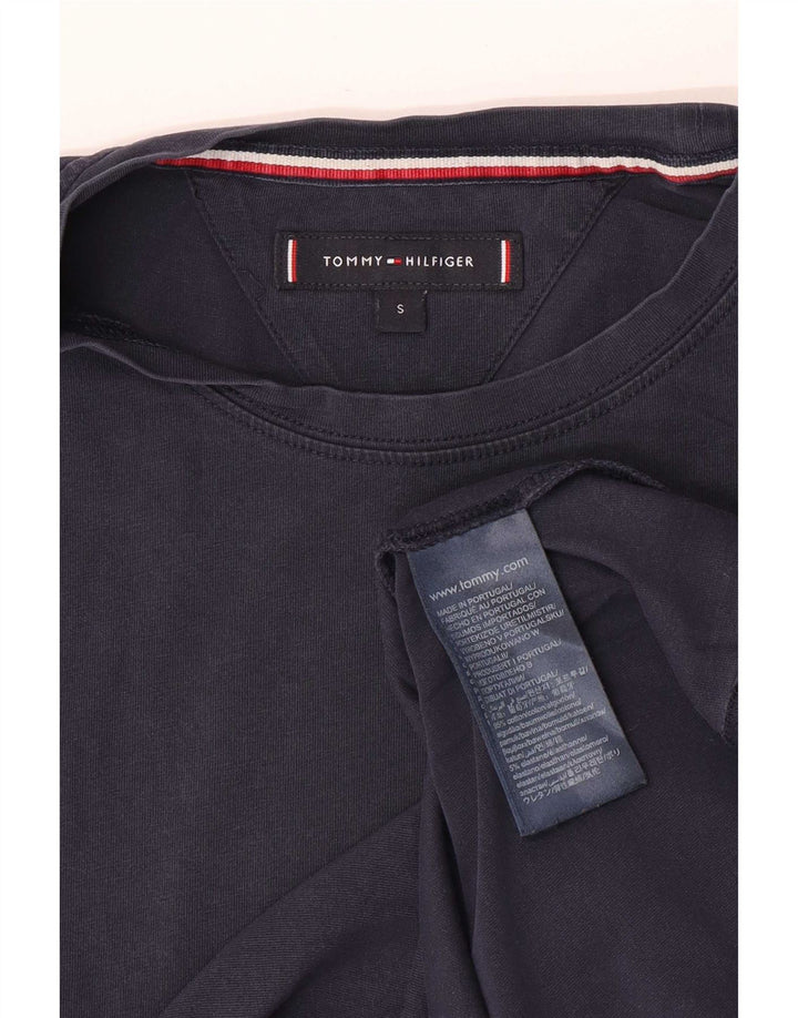 Camiseta masculina Tommy Hilfiger top pequeno algodão azul marinho