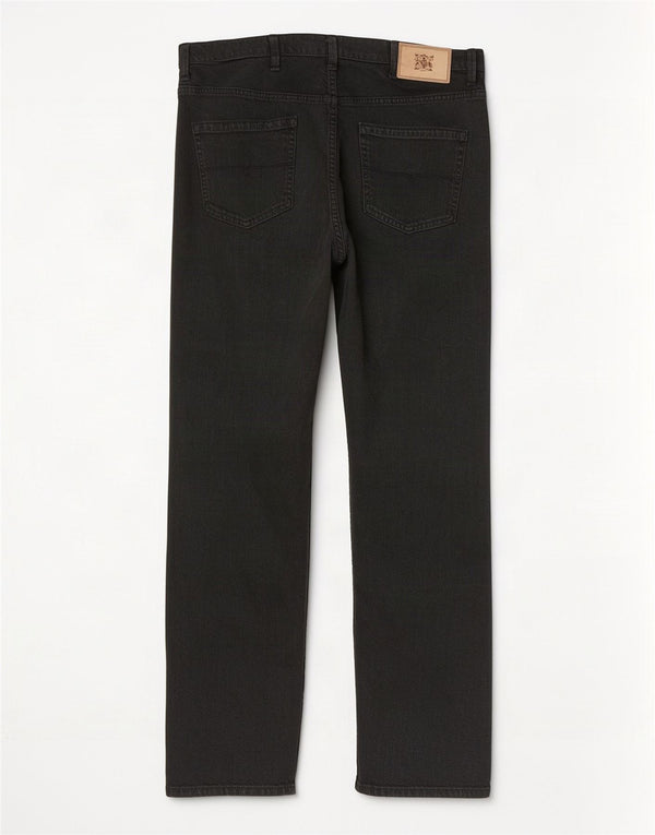Jeans Marks & Spencer masculino regular fit reto W38 L31 algodão preto
