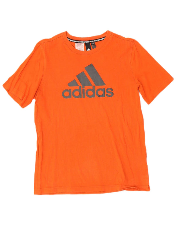 Camiseta Adidas Boys Regular Graphic Top 13-14 Anos Laranja Algodão Esportivo