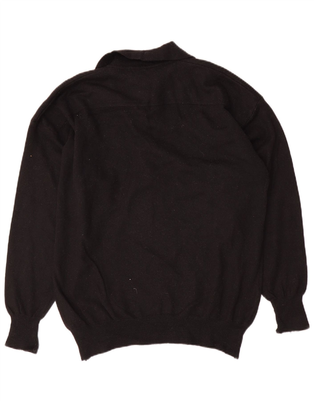 Suéter feminino com gola polo BYBLOS Reino Unido 40 lã preta média