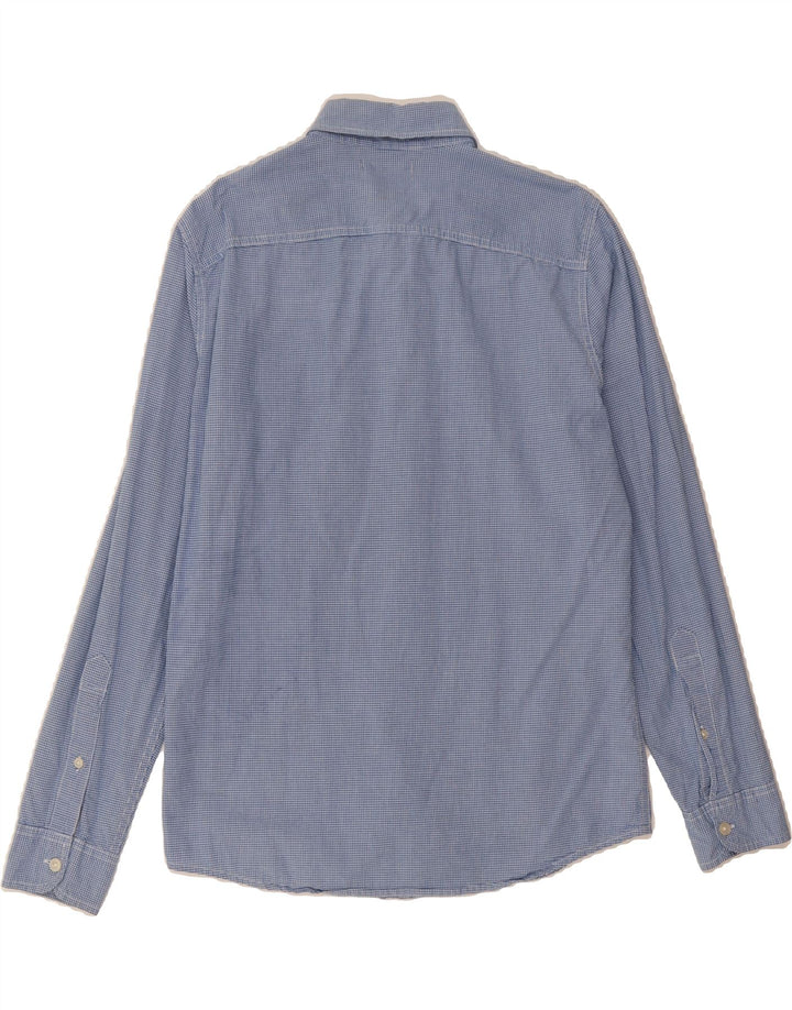 HOLLISTER Mens Shirt Medium Blue Check Cotton Vintage Hollister and Second-Hand Hollister from Messina Hembry 