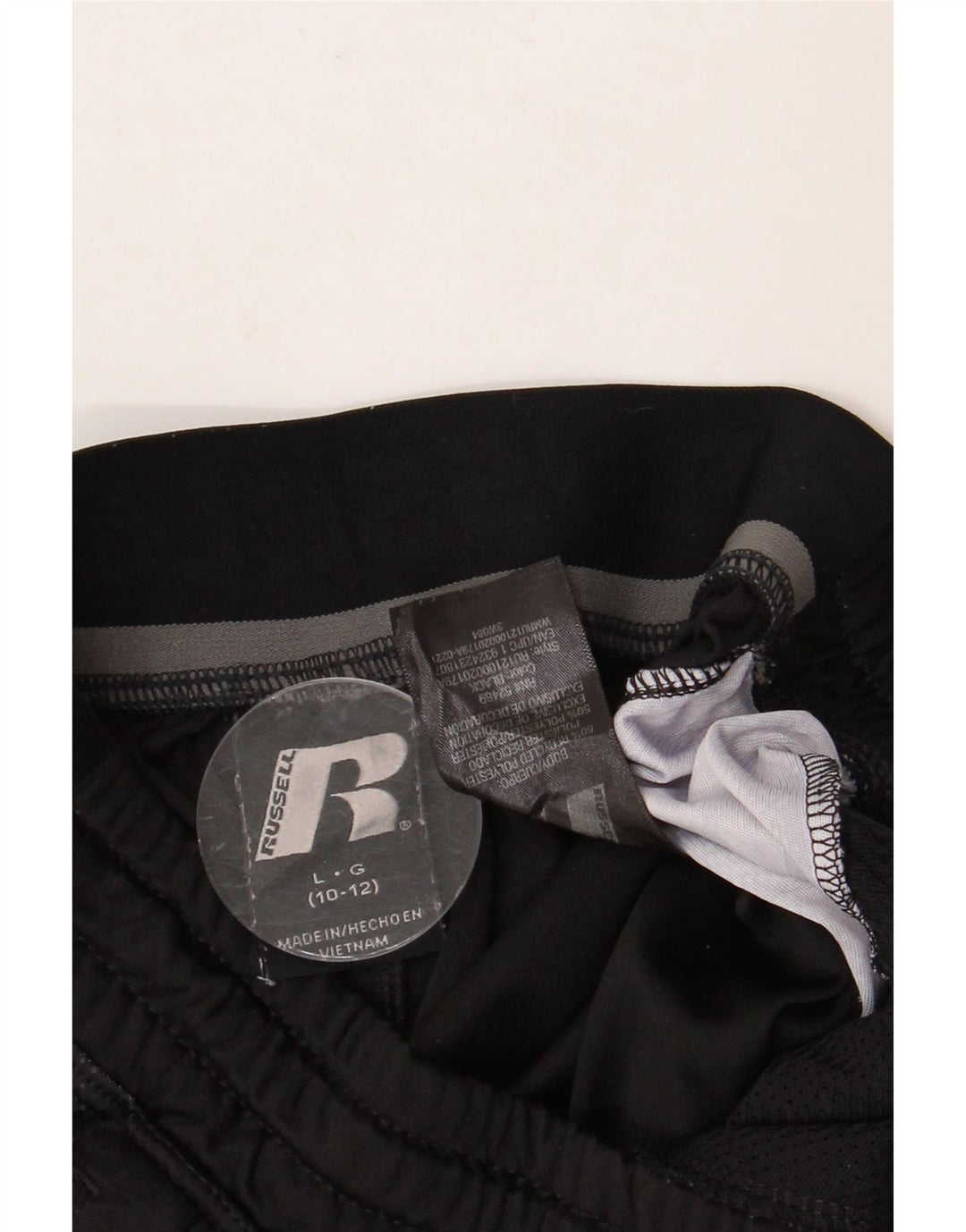 RUSSELL ATLÉTICO Menino Esporte Shorts 10-11 Anos Grande Poliéster Preto