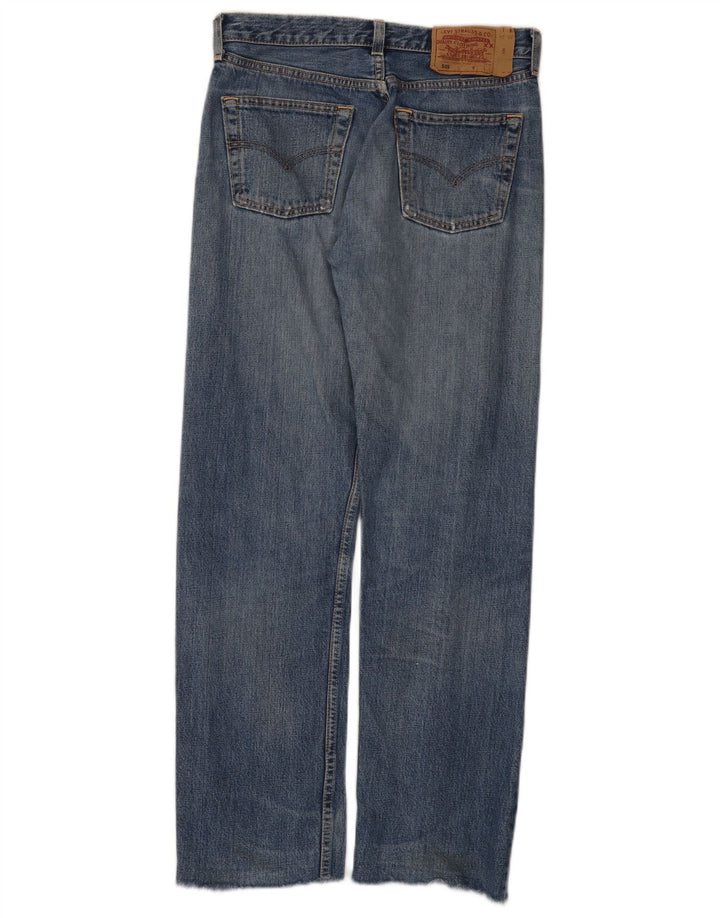 Calça jeans feminina Levi's 501 Straight W30 L30 azul algodão