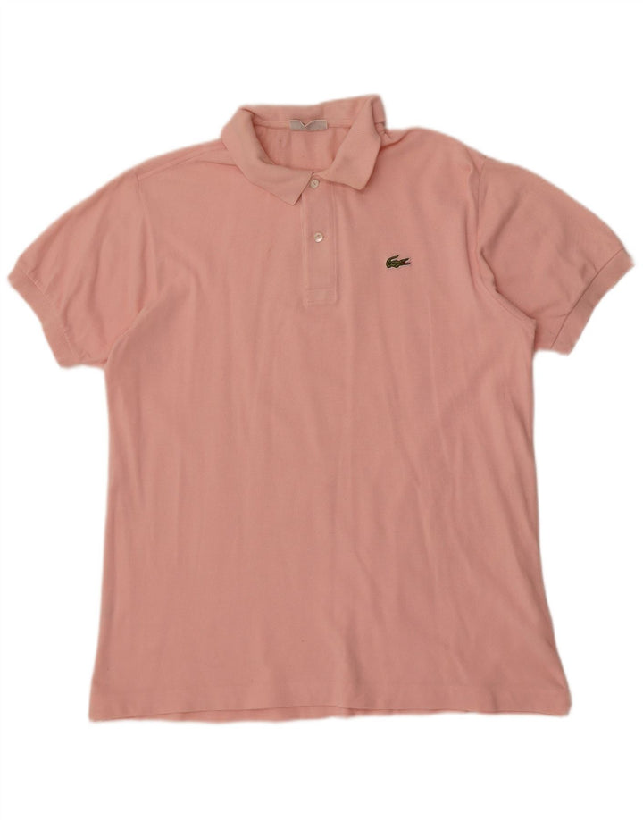 Camisa polo masculina Lacoste tamanho 5 grande algodão rosa
