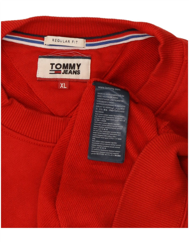 Tommy Hilfiger moletom masculino gráfico regular fit jumper XL algodão vermelho
