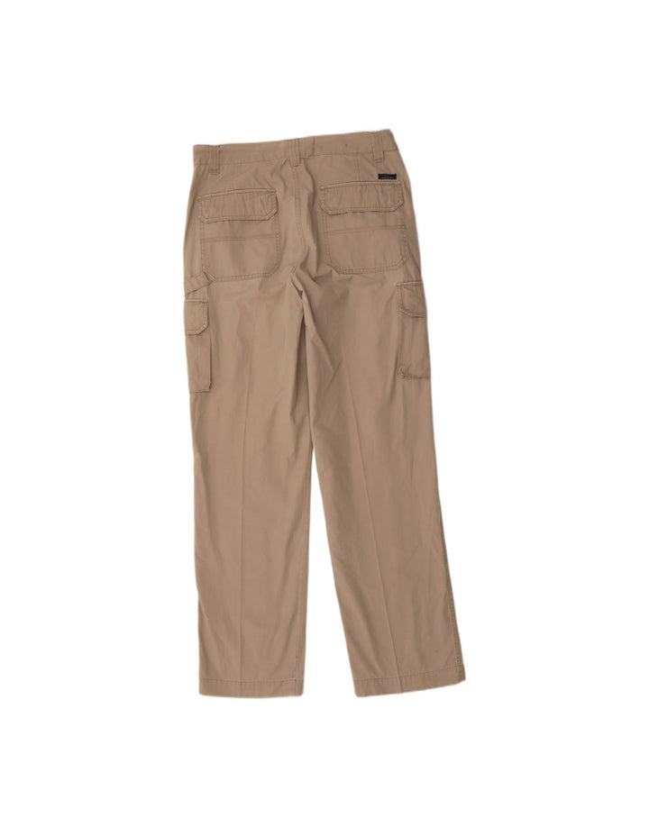 Calça cargo masculina VINTAGE reta média W32 L32 algodão bege