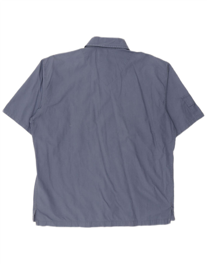 Camisa masculina de manga curta Murphy & Nye grande algodão azul