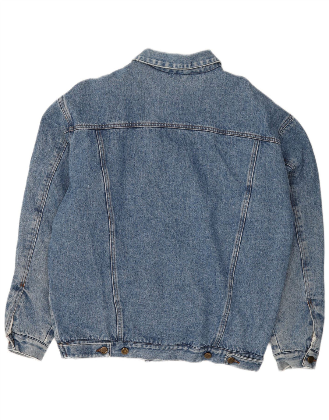 Jaqueta jeans masculina vintage Sherpa UK 40 grande azul