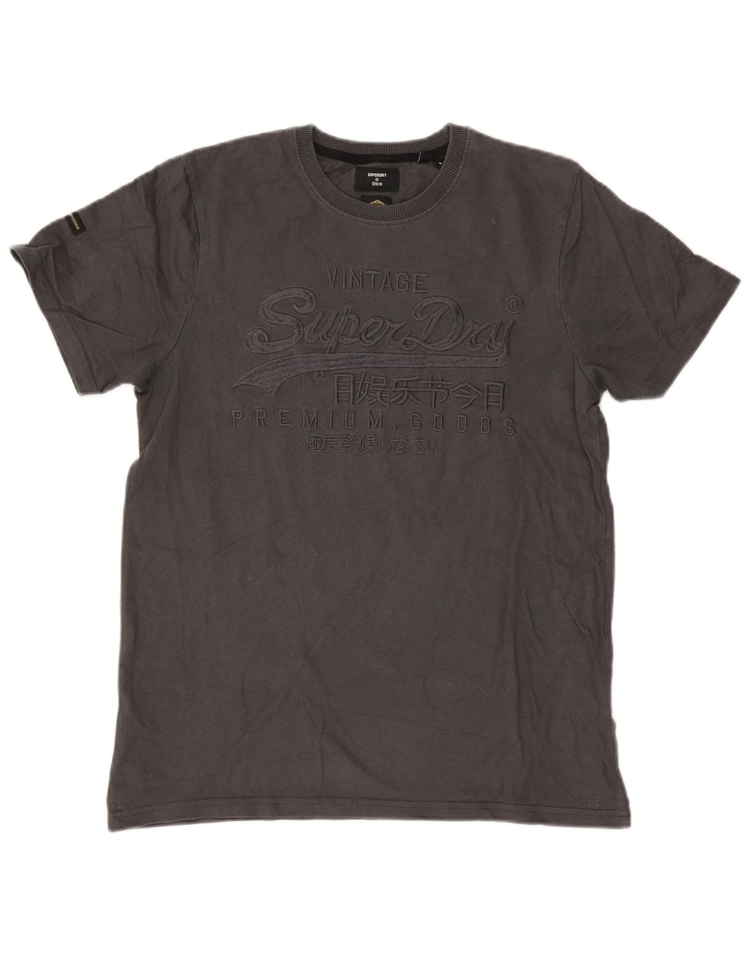 Camiseta masculina Superdry Standard Graphic grande algodão cinza