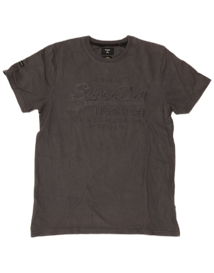 Camiseta masculina Superdry Standard Graphic grande algodão cinza