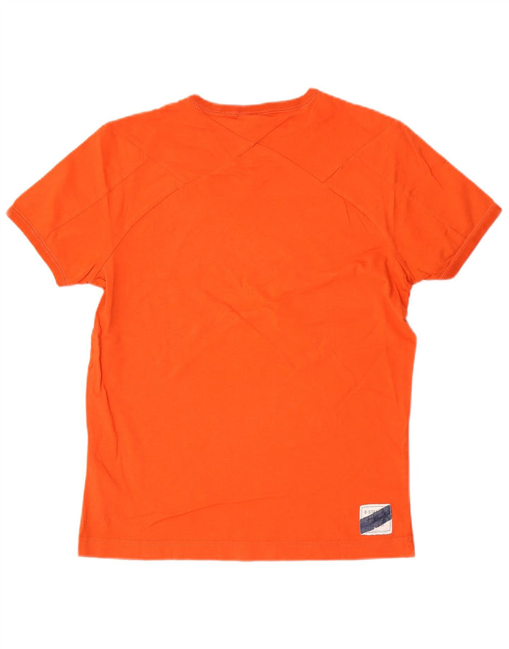 Camiseta gráfica masculina G-Star Top médio algodão laranja