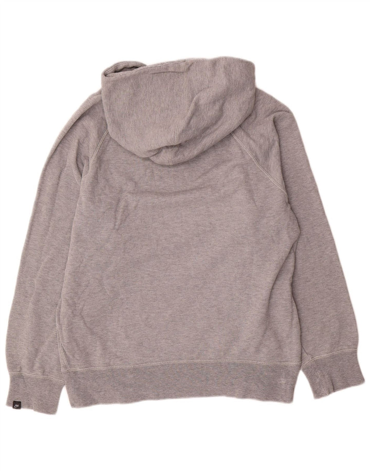 Jumper com capuz gráfico masculino Nike pequeno algodão cinza