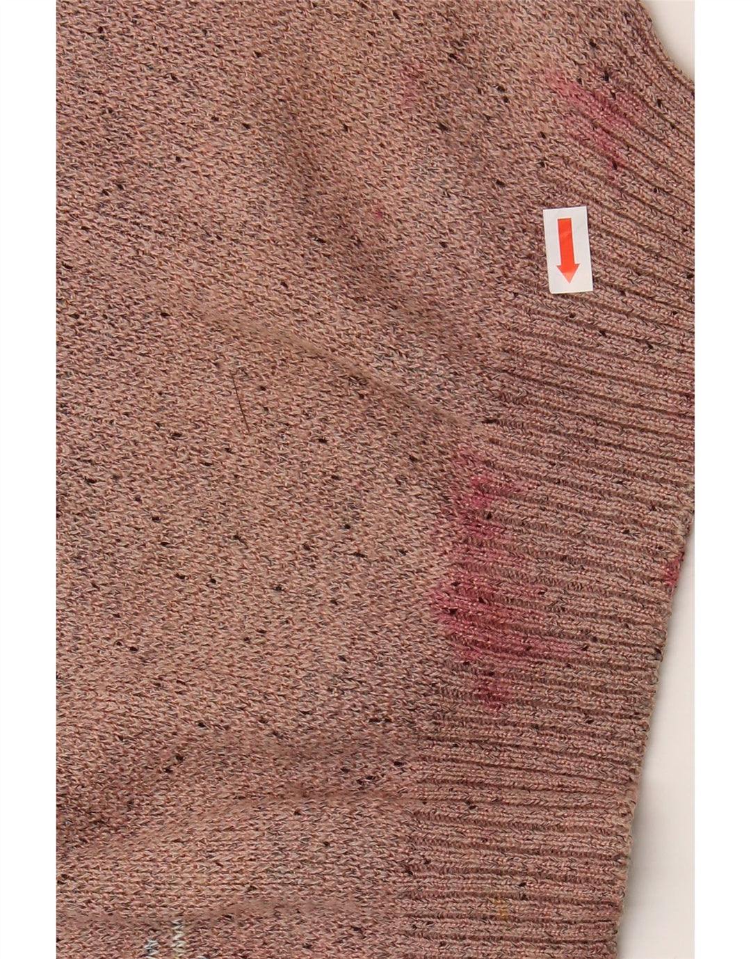 WESTBURY Mens V-Neck Jumper Sweater IT 52/54 Large Pink Flecked Cotton Vintage WESTBURY and Second-Hand WESTBURY from Messina Hembry 