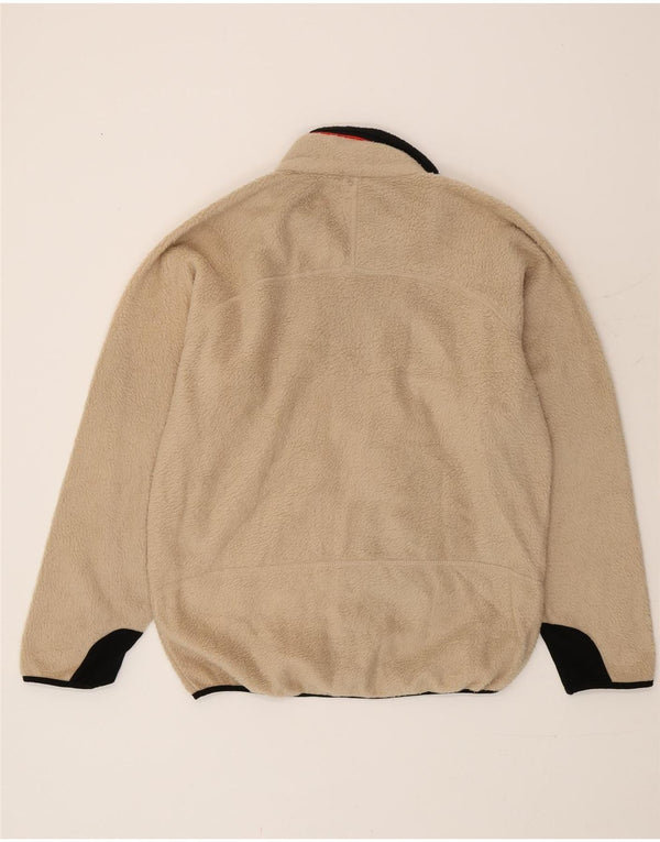Fila Mens Fleece Jacket UK 40 Grande Poliéster Colourblock Bege