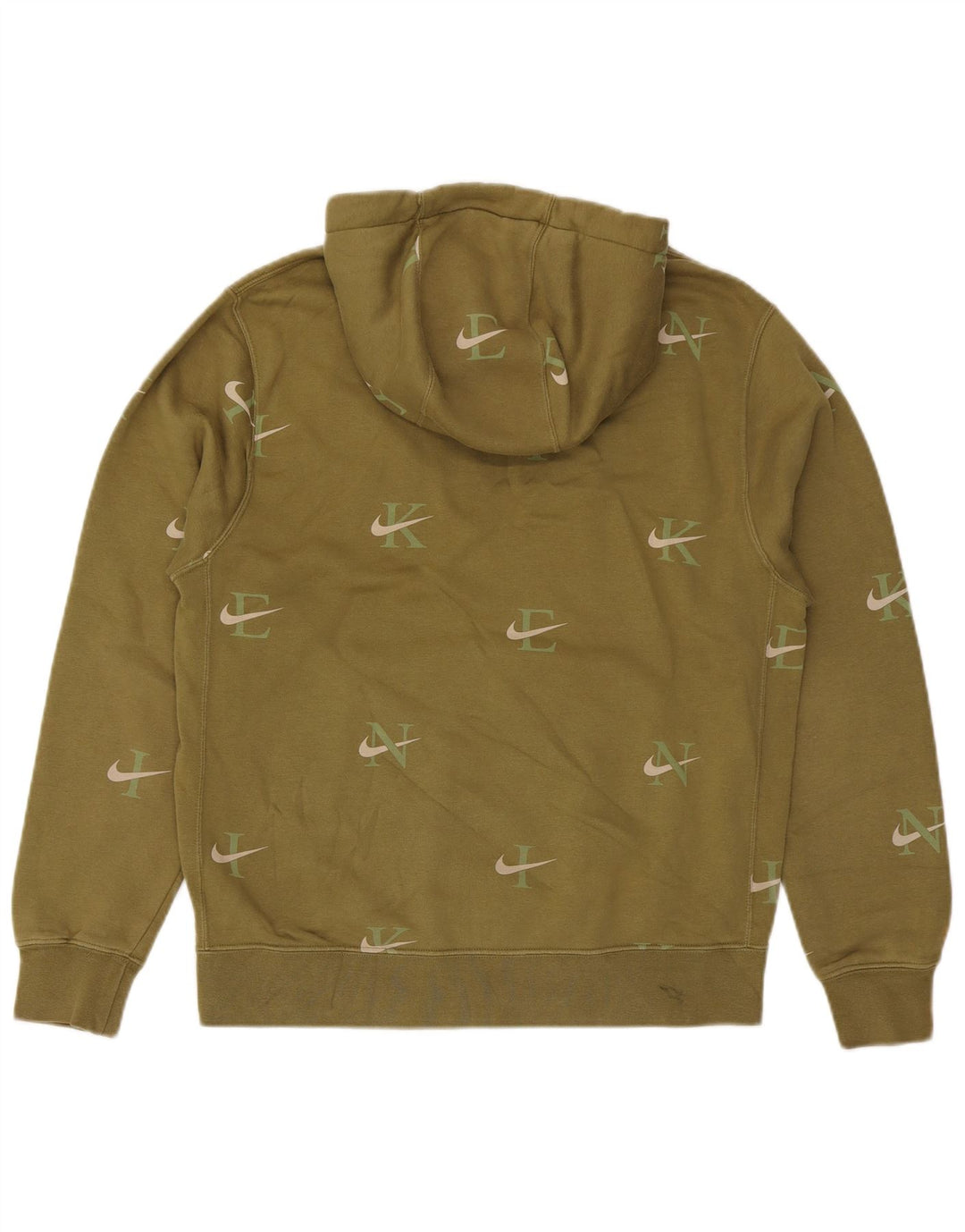 Nike Mens Graphic Hoodie Jumper Médio Algodão Cáqui