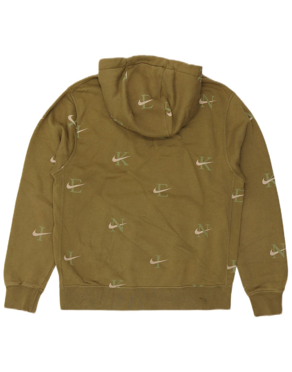 Nike Mens Graphic Hoodie Jumper Médio Algodão Cáqui