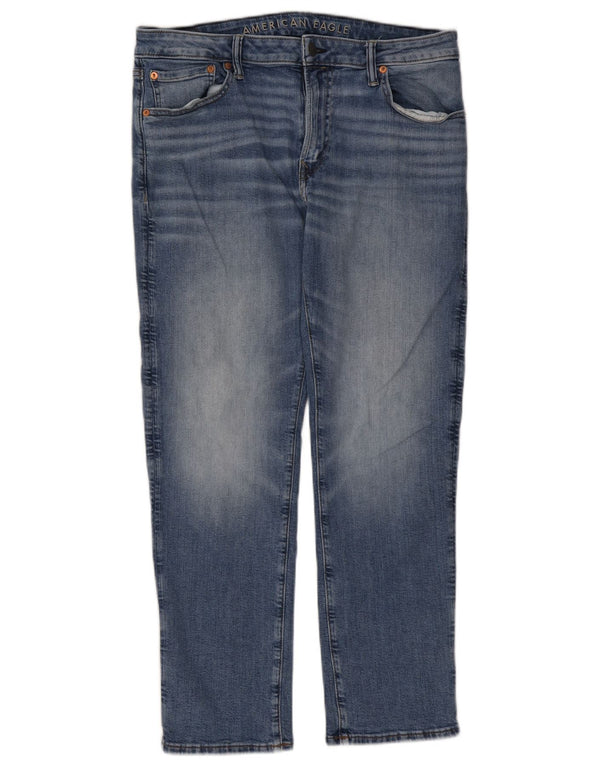 American Eagle Masculino Airflex Slim Jeans W36 L30 Azul Algodão