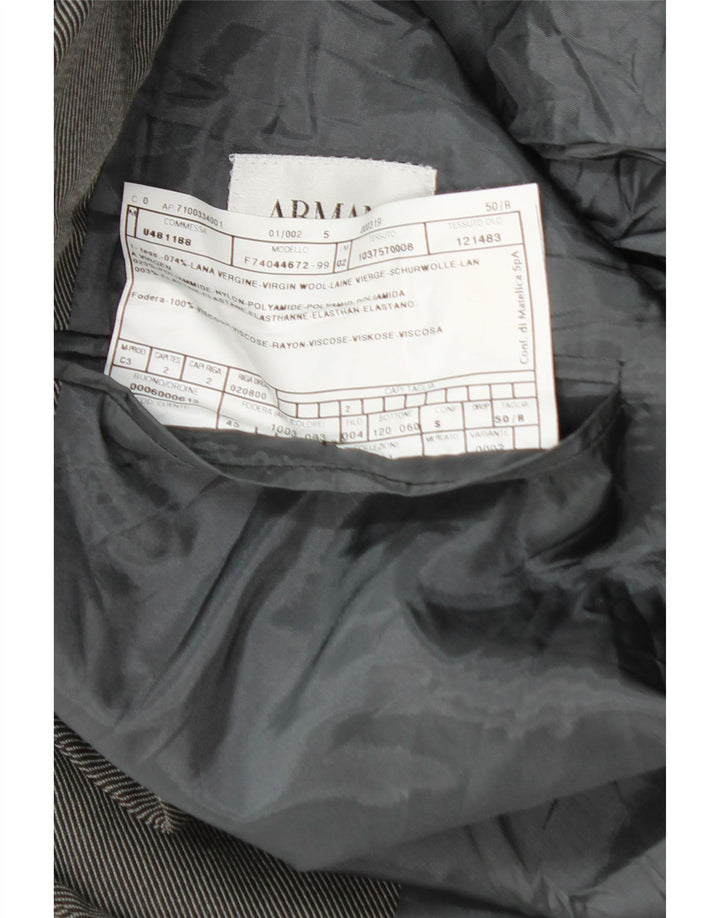 Jaqueta Blazer Masculina Armani Collezioni com 3 Botões IT 50 Lã Cinza Médio