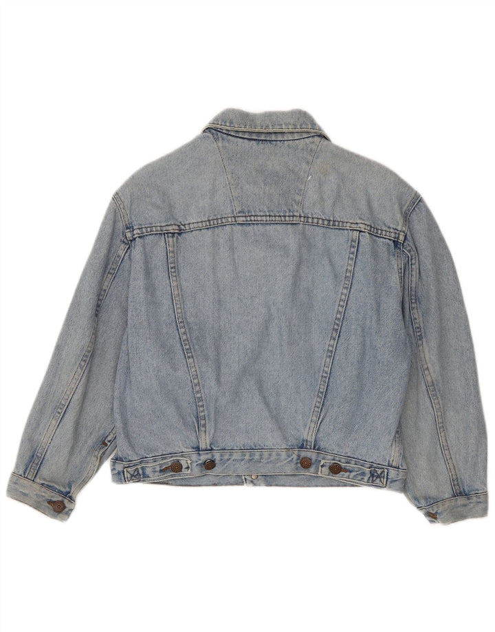Jaqueta jeans uniforme para meninos 7-8 anos algodão azul