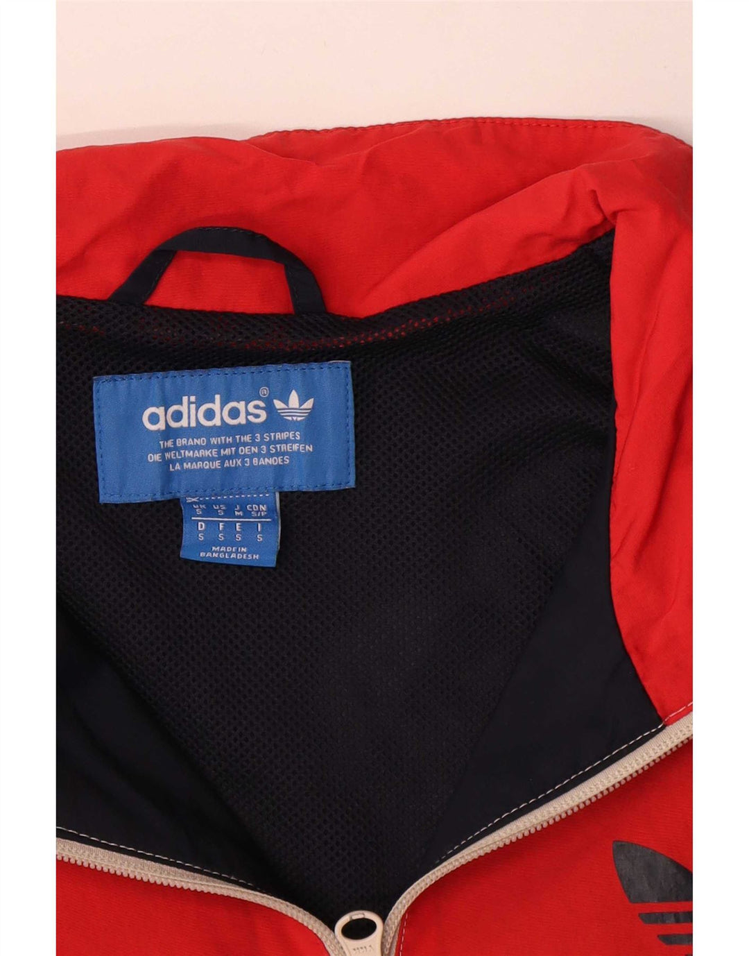 Adidas Mens Graphic Tracksuit Top Jaqueta Pequena Azul Marinho Colorblock