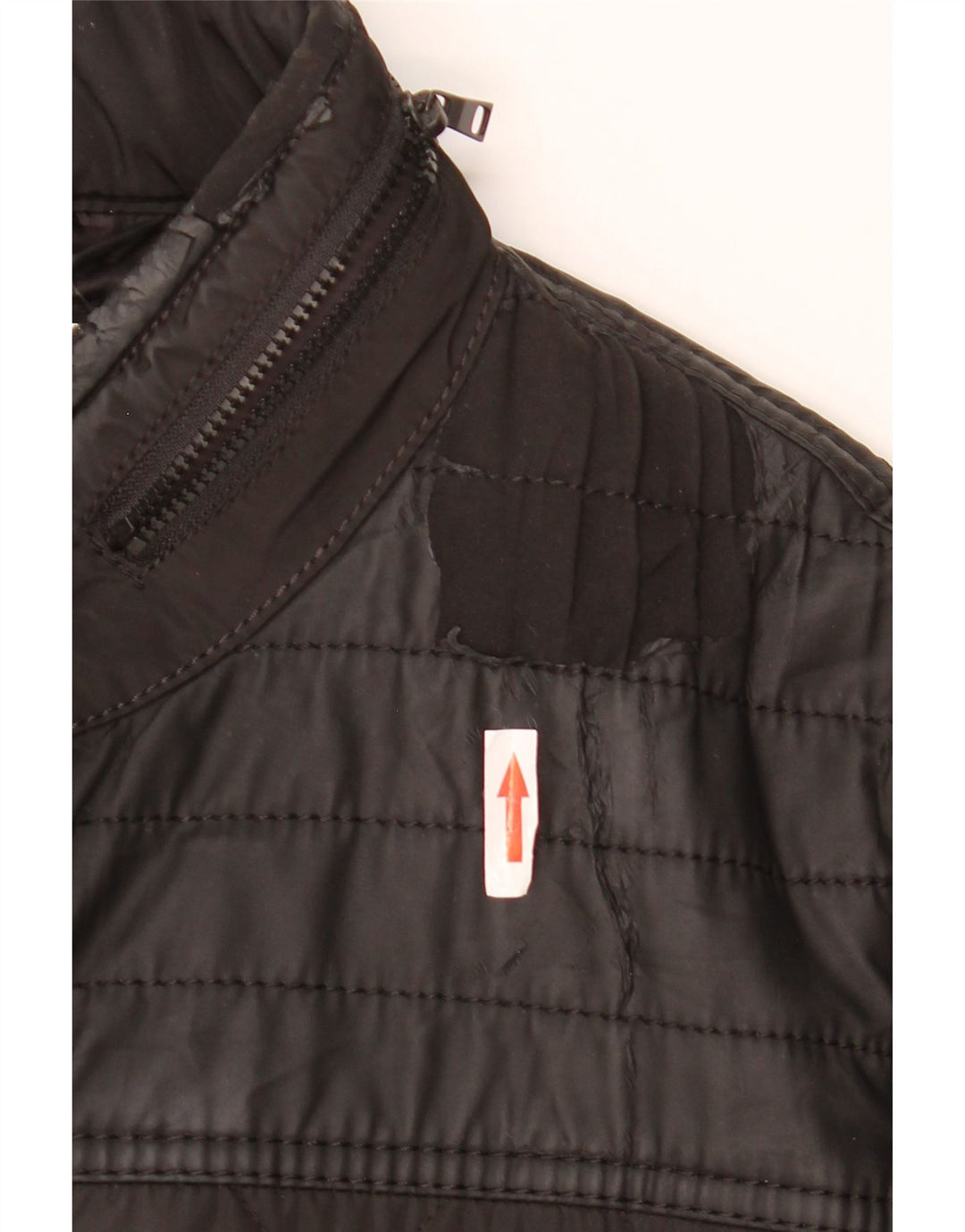 Jaqueta masculina acolchoada com capuz ZARA UK 38 médio preto
