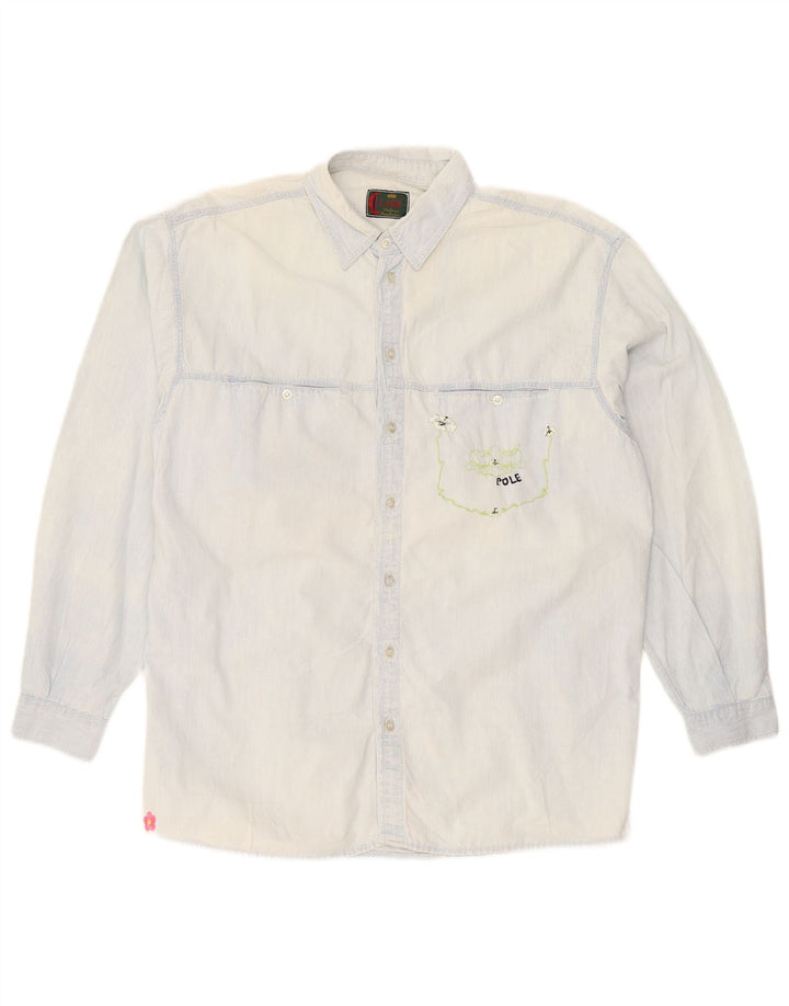 Camisa masculina CLARK grande azul