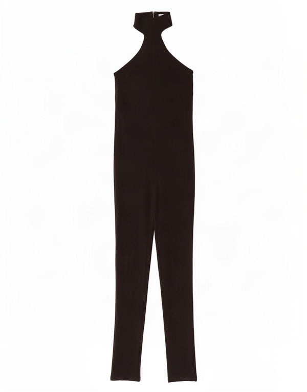 Macacão feminino sem mangas Zara UK 12 médio preto