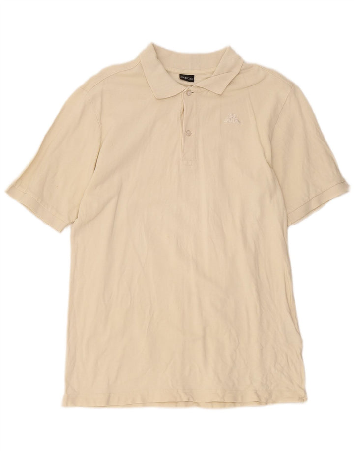 Camisa polo masculina Kappa algodão bege médio