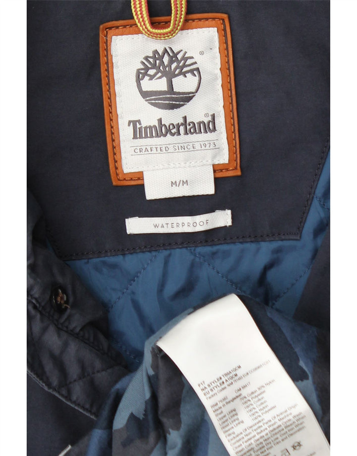 Casaco corta-vento masculino TIMBERLAND UK 38 algodão azul marinho médio