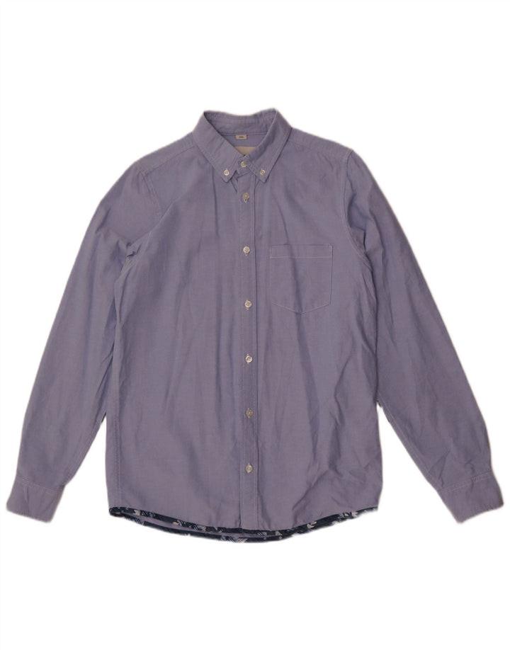 Carhartt Camisa masculina slim pequena azul colorblock algodão