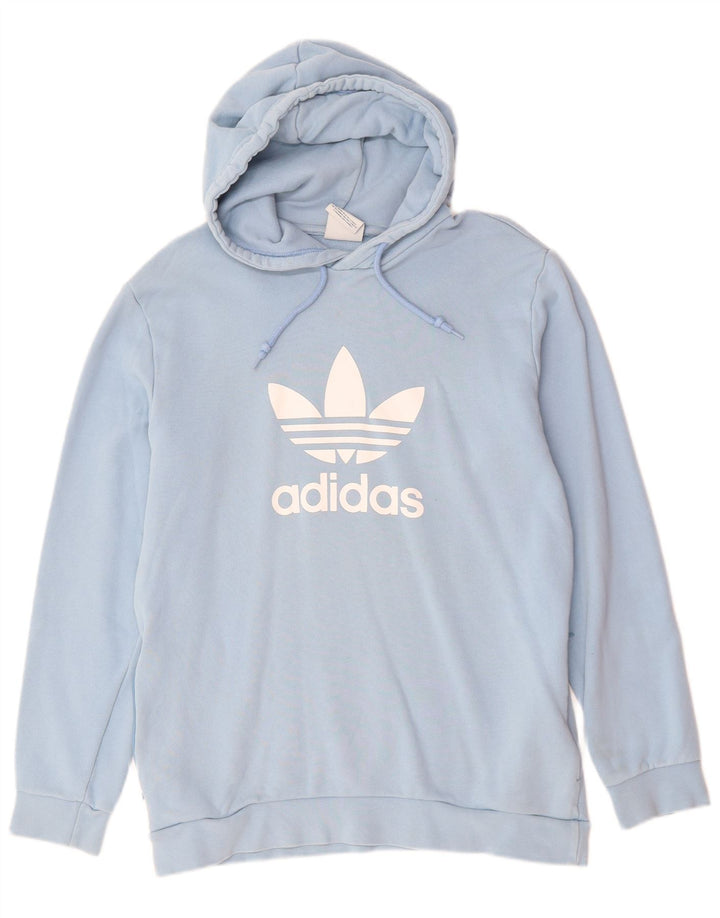 ADIDAS Mens Graphic Hoodie Jumper Médio Algodão Azul