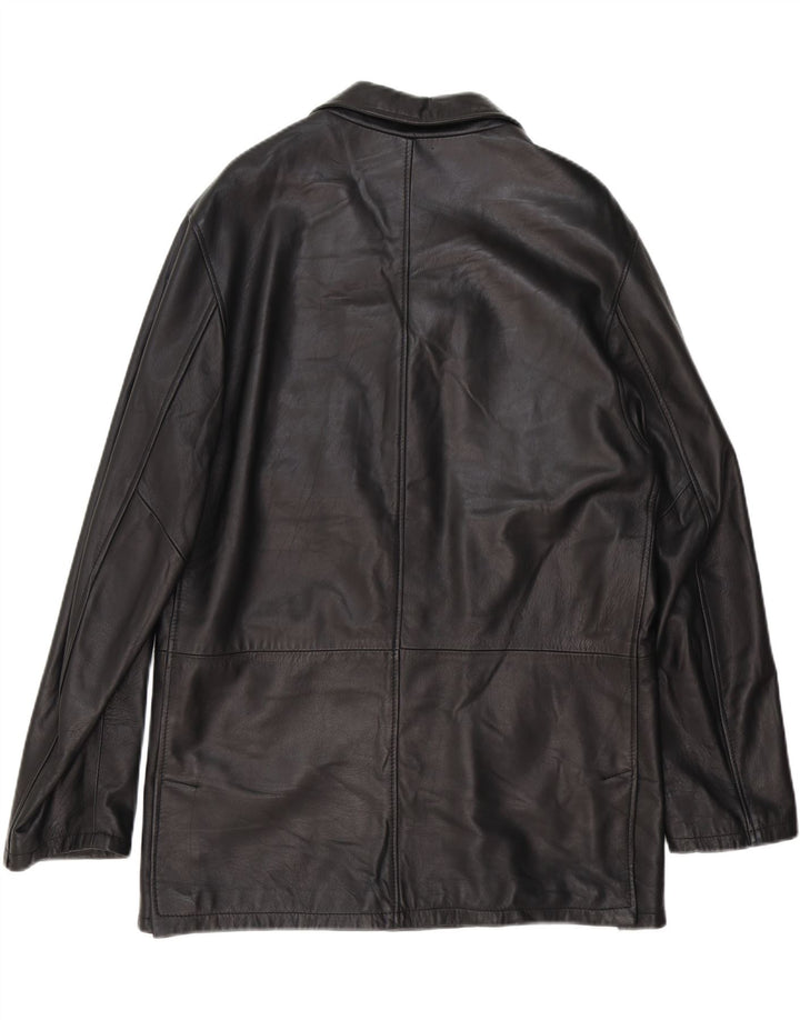 Jaqueta de couro masculina Conbipel IT 52 grande couro preto
