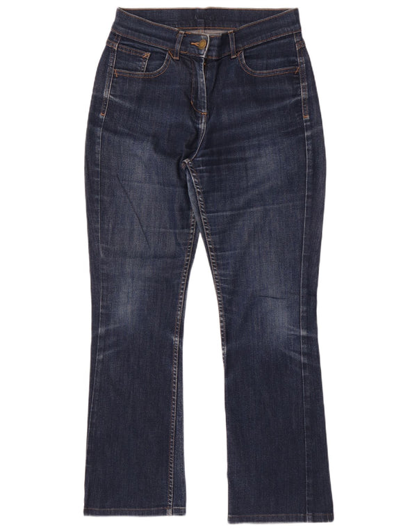Marks & Spencer Womens Bootcut Jeans UK 8 Small W28 L28 Navy Blue Cotton