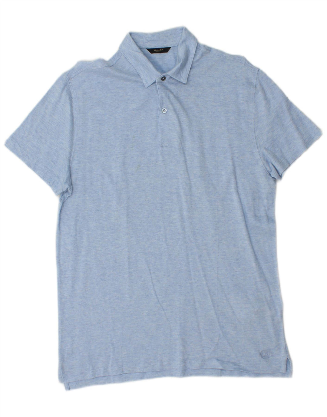 Camisa polo masculina MASSIMO DUTTI algodão azul médio