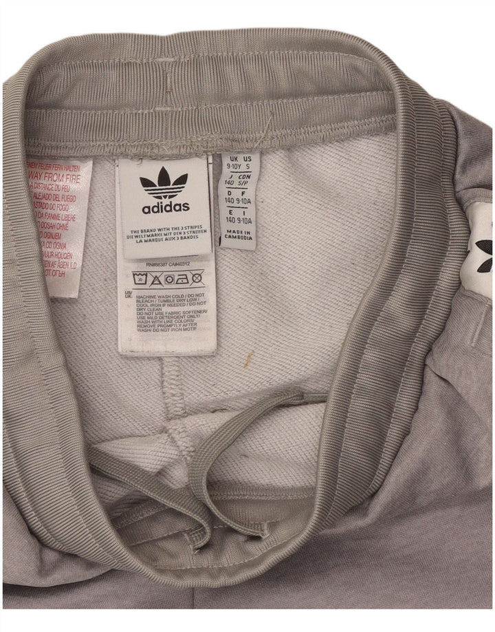 ADIDAS Boys Graphic Sport Shorts 9-10 Years  Grey Polyester