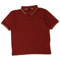 Camisa polo masculina Champion médio algodão listrado Borgonha