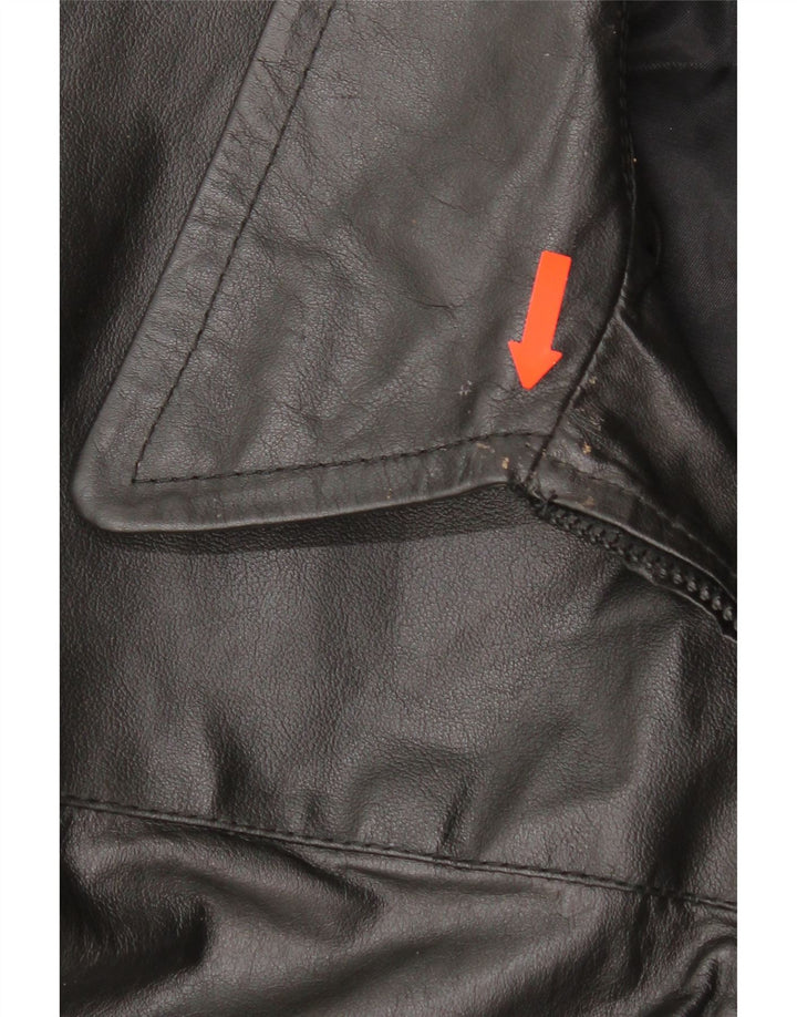 Jaqueta de couro masculina Piccini IT 58 2XL couro preto