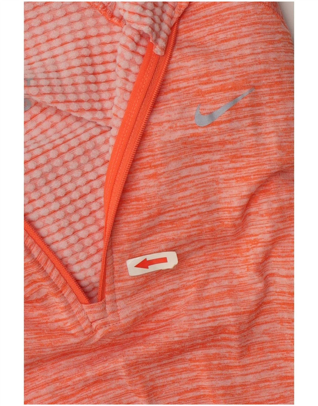 Nike Womens Dri Fit Pullover Treino Top UK 14 Medium Orange Flecked
