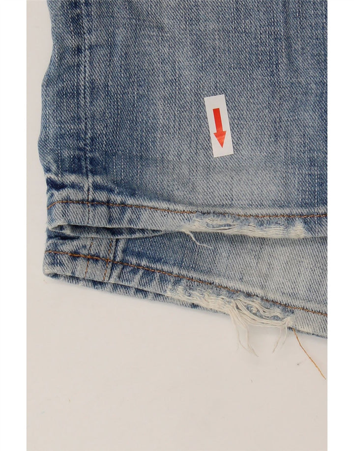 Replay Calça jeans feminina desgastada slim W27 L32 azul algodão