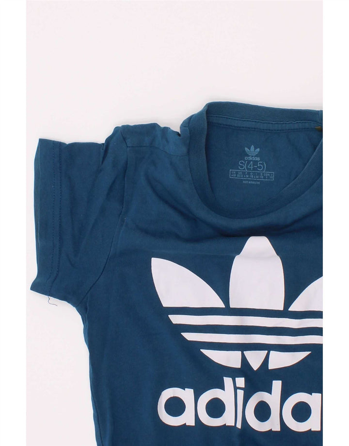 Camiseta Adidas Meninos Graphic Top 4-5 Anos Pequeno Azul