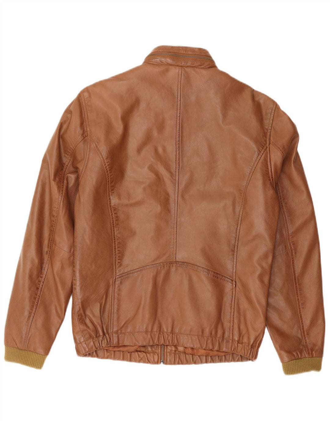 Jaqueta masculina de couro bomber AIM EU 50 grande couro marrom