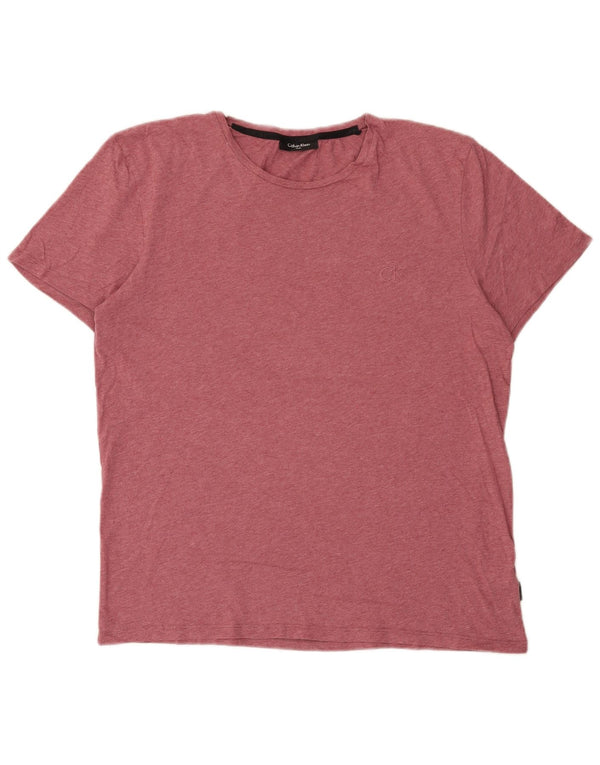 Calvin Klein Camiseta Feminina Top UK 16 Grande Algodão Rosa