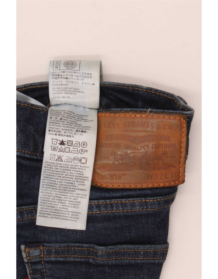 Shorts jeans masculino 510 Levi's W32 médio azul marinho algodão