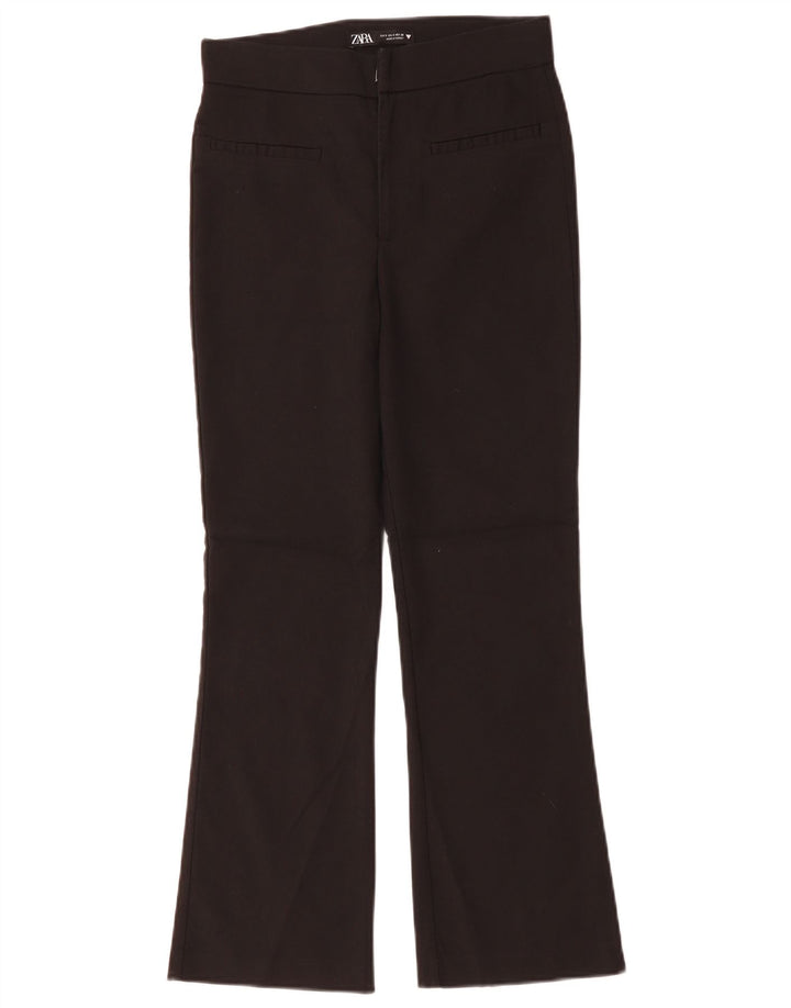 Zara Calça feminina casual bootcut pequena W26 L26 preta