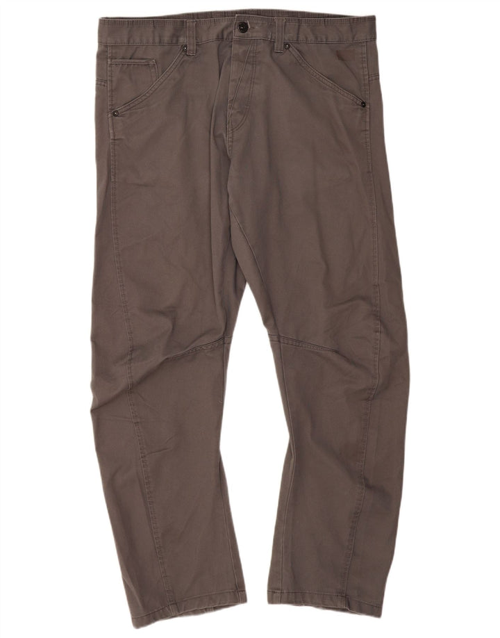 Calça casual reta masculina JACK & JONES W38 L32 poliéster cinza