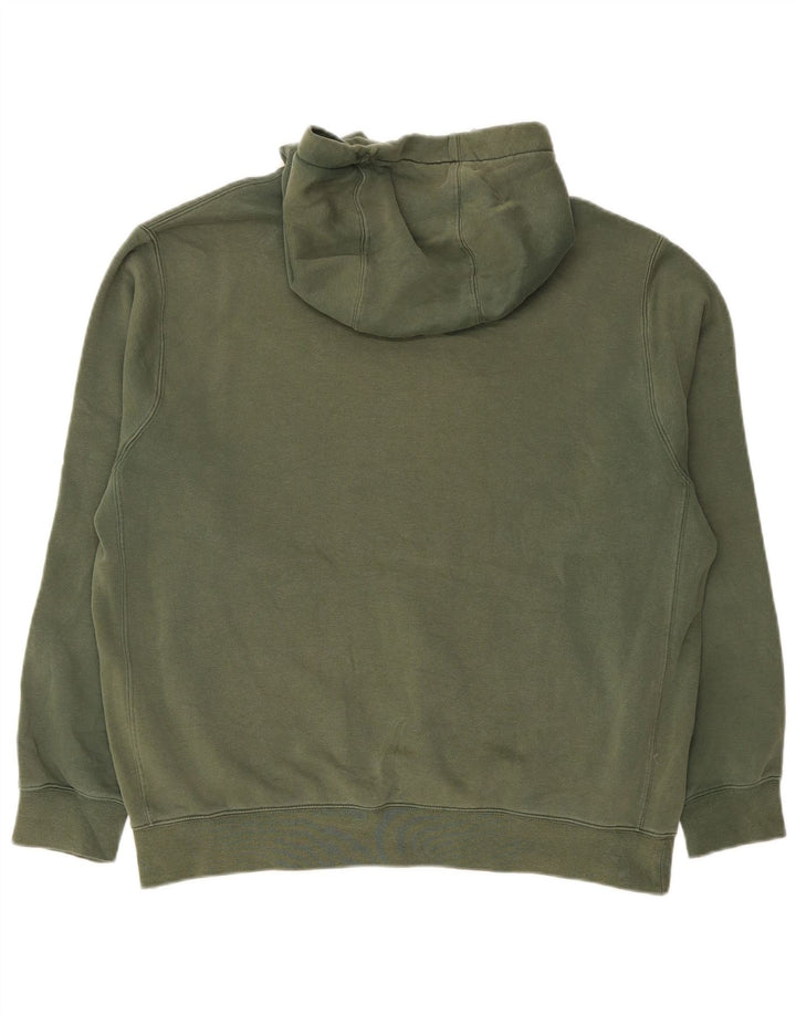 Nike Mens Hoodie Jumper Grande Algodão Verde
