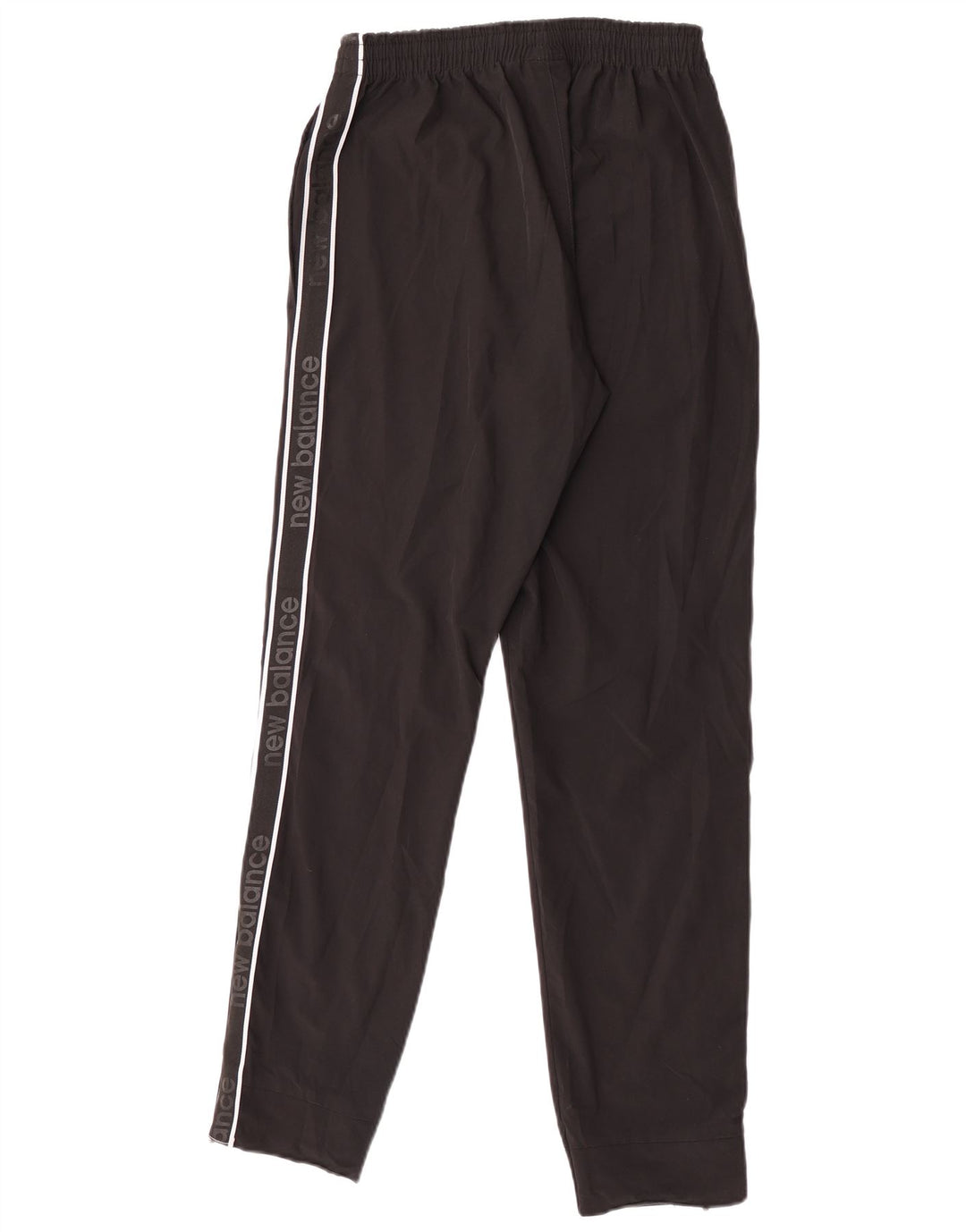 Calça esportiva masculina New Balance com estampa gráfica pequena de poliéster preto