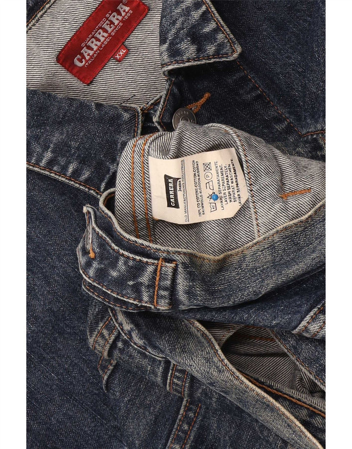 Jaqueta jeans masculina Carrera UK 44 2XL algodão azul