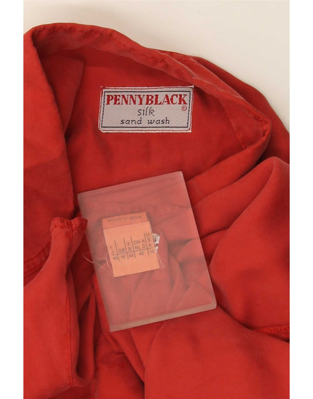 Blusa feminina Penny Black UK 16 grande seda vermelha